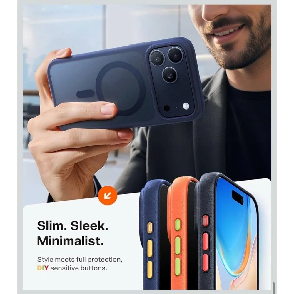 TORRAS Stronger Magnetic & Shockproof for iPhone 17 Pro Max Case- Deep‎ Blue
